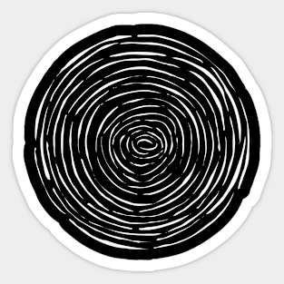 Round Circular Swirl Illustration Sticker